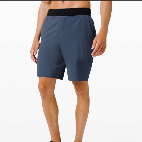 Lululemon The Short 9” black navy blue iron medium m shorts running - Picture 1 of 8